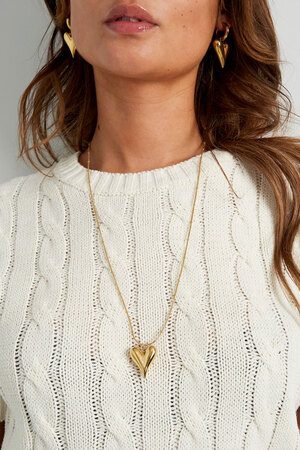 Ball chain with iconic heart large - gold h5 Picture3